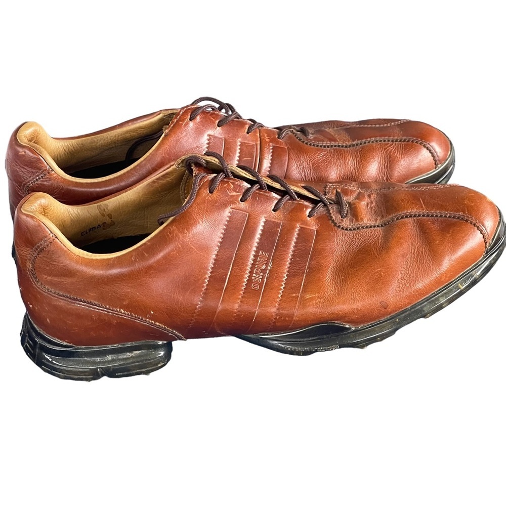 Adidas Adipure Golf Shoes Mens Size 9 US Brown Leather Lace Up